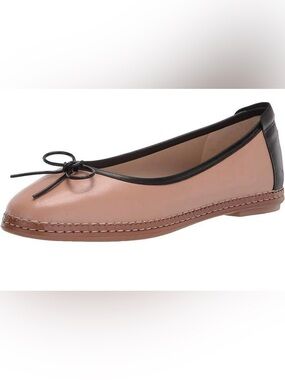 Cole Haan Two-Tone Ballet Flat in Blush and Black